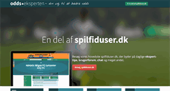 Desktop Screenshot of oddseksperten.dk