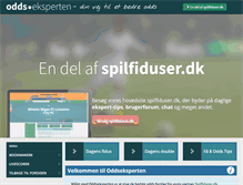 Tablet Screenshot of oddseksperten.dk